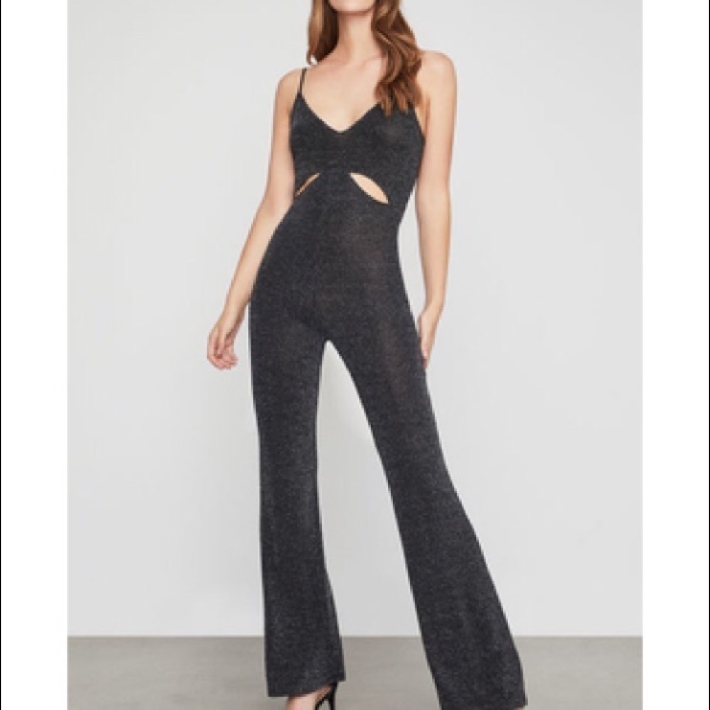 BCBG Krystina Metallic Jumpsuit